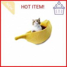 Petgrow  Cute Banana Cat Bed House Large Size, Christmas Pet Bed Soft Warm Cat