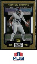 2023 Score Andrew Thomas Dots Gold #/210 #236 New York Giants