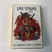 1960s Delta Air Lines Airlines Playing Cards Las Vegas Showgirls Casino Redislip