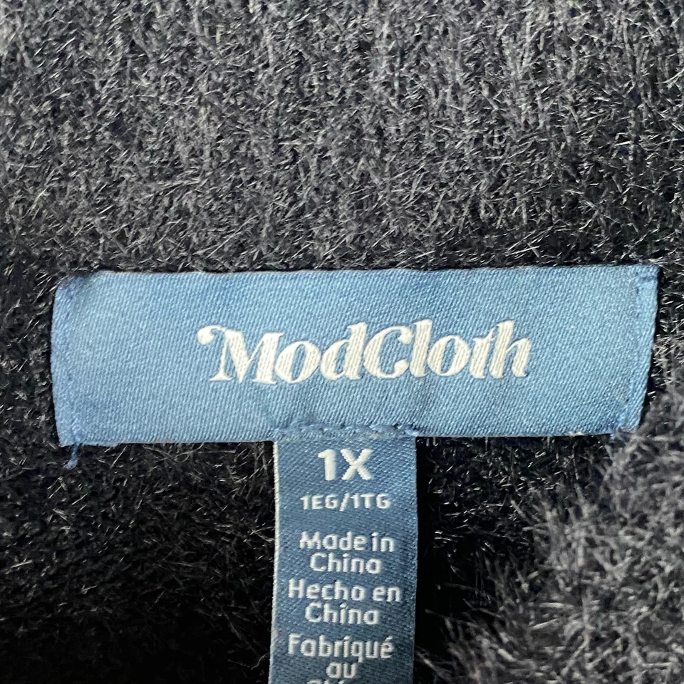 Modcloth Aztec Tunic Sweater Dress Size 1X Long Sleeve Mock Neck - Image 3 of 4