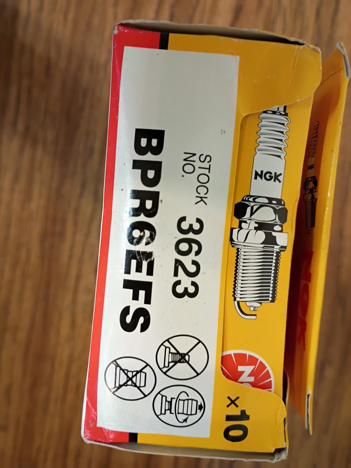 Set Of 10 NGK BPR6EFS 3623 Standard Spark Plug