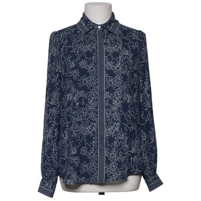 Max Studio, Bluse, Größe: M, 2707D33, Blau/Weiß, Polyester, Blumen, Damen #fBB