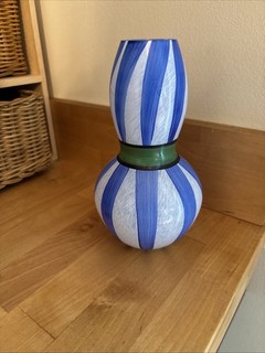 Vintage Kosta Boda "Bon Bon" vase by Kjell Engman Sticker Etched Signature