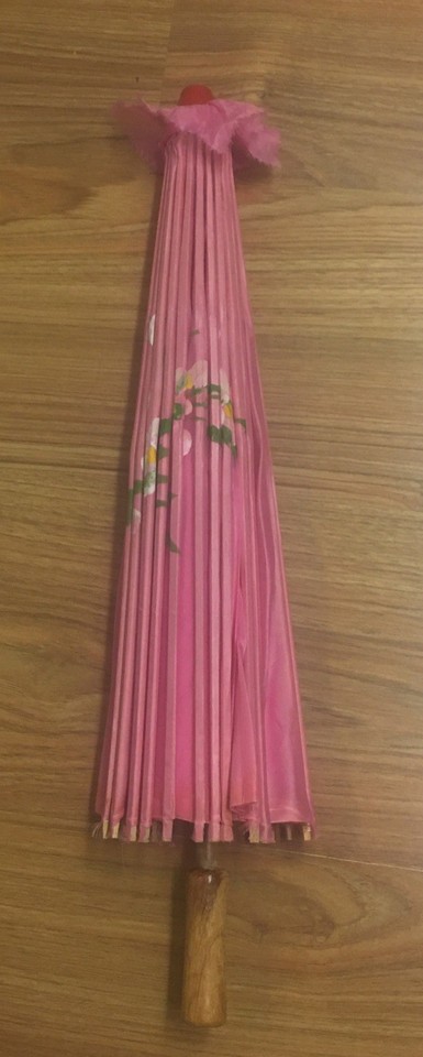 Chinese Bamboo Floral Umbrella Wedding Dance Party Painted Cherry chinese-bamboo-floral-umbrella-wedding-dance-party-painted-cherry