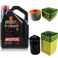 Mann Inspektionspaket 5L Motul 8100 X-Clean+ 5W-30 FüR Audi A6 Avant 2.0 Tfsi