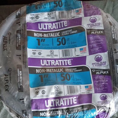 Alflex Ultratite Liquid-Tight Flexible Non-Metallic Conduit 1'' x 50ft Gray