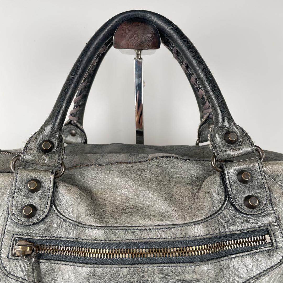 Balenciaga Twiggy 2way Shoulder Bag Handbag Leather Green Used