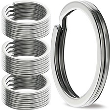 12 Pcs -316L Stainless Steel Key Rings, Ideal for Enthusiasts Pet Dog Tag Hom...