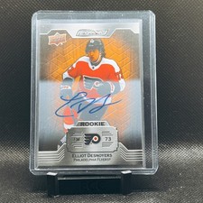 2023-24 UD Engrained - Elliot Desnoyers Rookie Oak Autograph Hard Signed #161