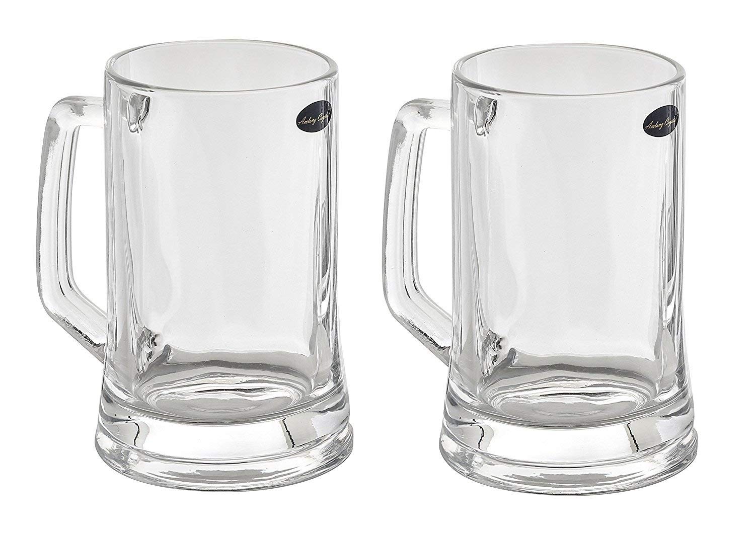 12oz Lead-Free Beer Mug Set of 2 – Fits 1 Bottle Perfectly