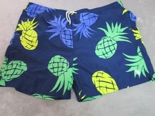 U.S. Polo Assn Swim Trunks Men 3XL Blue Pineapple Tropical Drawstring