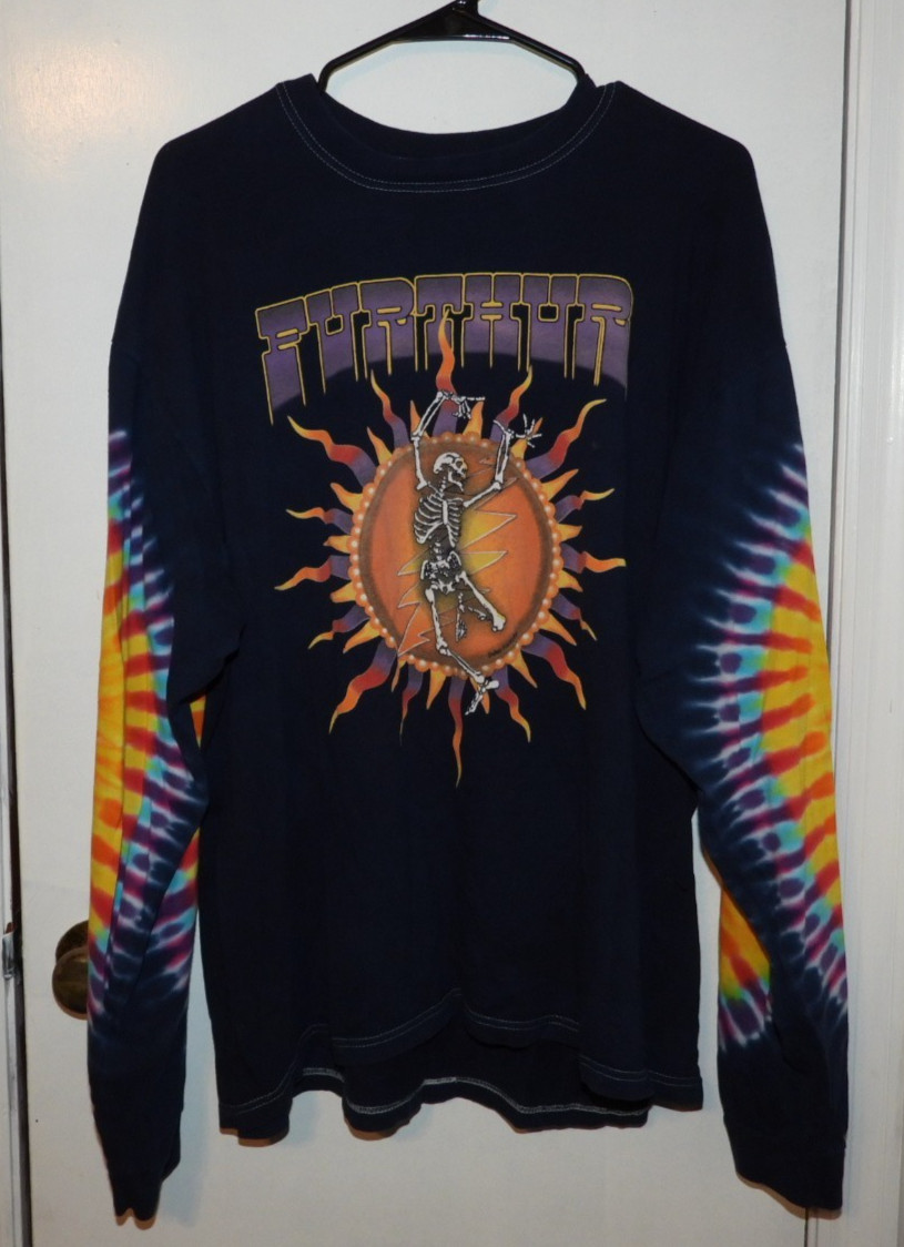 VINTAGE FURTHER FALL TOUR 2010 TIE DIE GREATFUL DA  T- SHIRT Used XL Long Sleeve