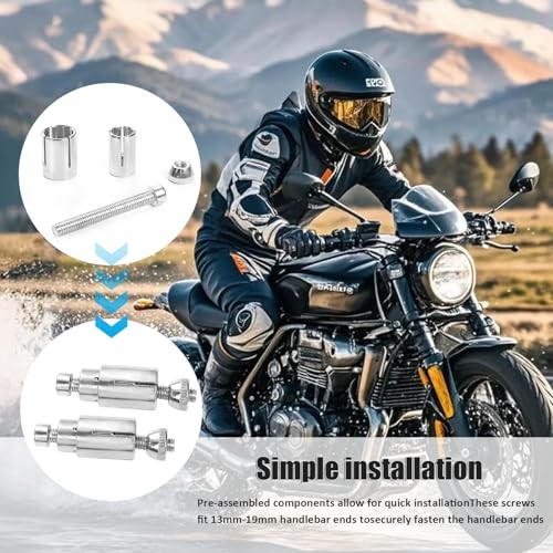 2 Pack 13mm-19mm Motorcycle Handlebar Expansion Screw Set for 7/8'' Handle Bar - Picture 7 of 8