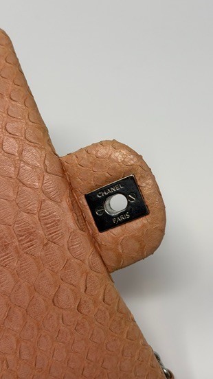 Rare Chanel Python Exotic Small Flap Bag Pink Bei… - image 12