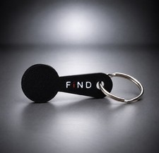 FiND Einkaufswagenchip mit Schl&uuml;sselring / Schwarz
