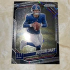 2025 Panini Prizm Jaxson Dart RC Silver Lazer Rookie Card New York Giants #332