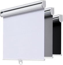 Cordless Roller Shades Blackout Blinds for Windows Room Darkening Rolled up Shad