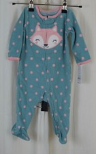 Carter's Baby Girls' Fleece Footed Sleep and Play 3 PACK Size 6M