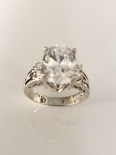 Ring Sterling Silver 925 For Women with beautiful stone prong setting 8.35g