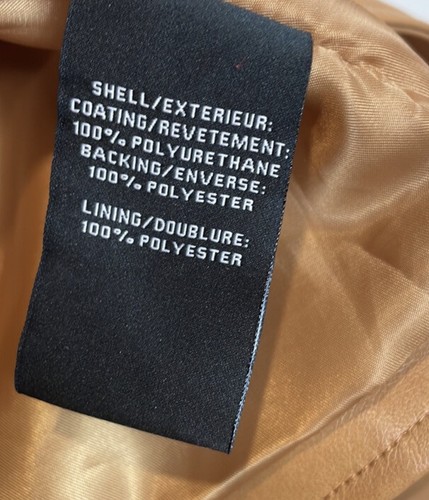 NWT Bagatelle Vegan Leather Asymmetrical Moto Jacket M Women Tan Zippered - Picture 10 of 10