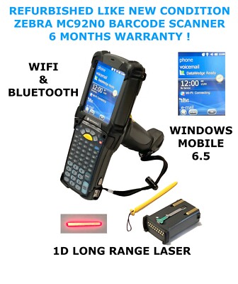   Symbol Motorola MC92N0-GJ0SXERA5WR 1D LONG RANGE Windows Mobile 6.5 Barcode