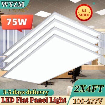 4X2FT Panel Light 5000K White Ceiling Flat Panel Light 100-277V 7800LUMEN 4PACK