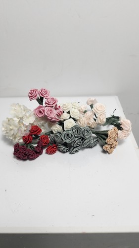 Ribbon Roses - Cabbage Roses Mixed Lot of Sizes and Colors