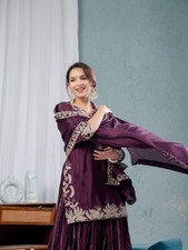 Dupatta Sharara Silk For With Set Dupatta Suit Sharara Wear With Palazzo Women