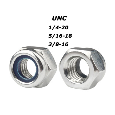 LOEASE 20 Stück Sicherungsmuttern Edelstahl - Sechskant Mit Nyloneinsatz, M2 Bis M12 Schwarz