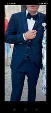 Elegant Bridegroom Men Petrelli Blue Ceremony Wedding Party Gold Full Dress