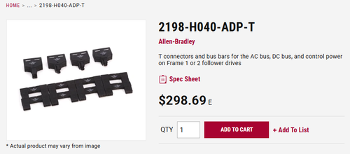 Allen Bradley 2198-H040-ADP-T Ser. A T-Connectors and Bus Bars for Servo Drives - Picture 6 of 6