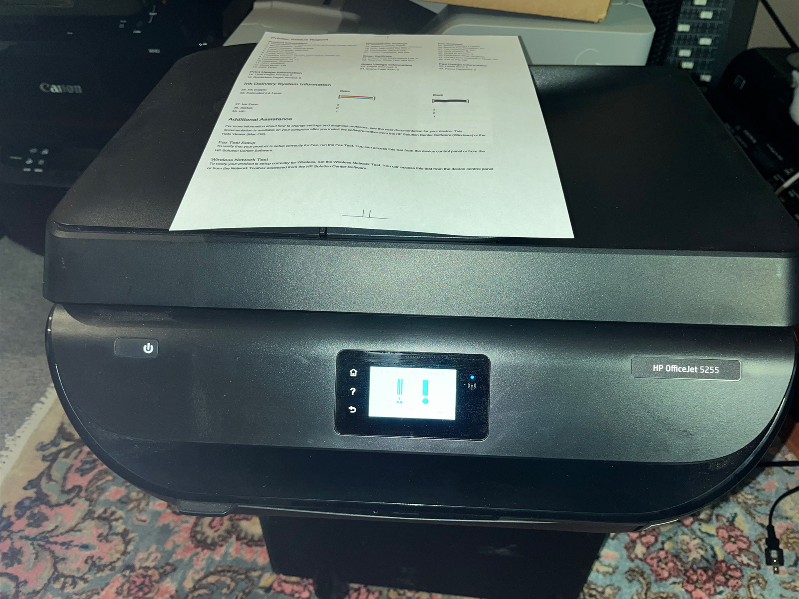 HP OfficeJet 5255 AllInOne Wireless Inkjet Printer full Ink eBay