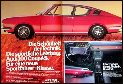 Audi 100 Coupe S,  originale Werbung aus 1972