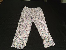 Cherokee Harem Jogger Pants Girls Lavender Purple Floral 100 Rayon