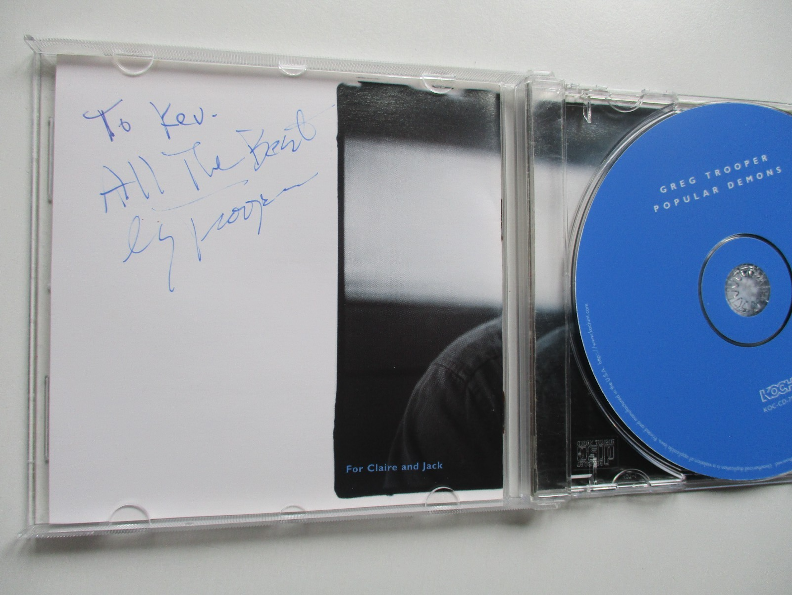 GREG TROOPER - RARE HAND SIGNED CD ALBUM - POPULAR DEMONS [1998] - AUTOGRAPHED