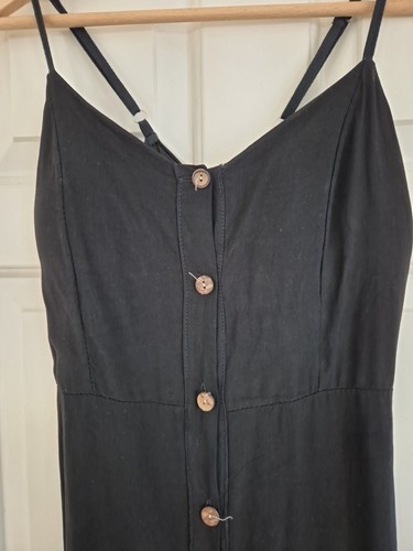 Missyempire Black Midi Strappy Dress With Bow Detail. Size 10/12 - 第 2/5 張圖片