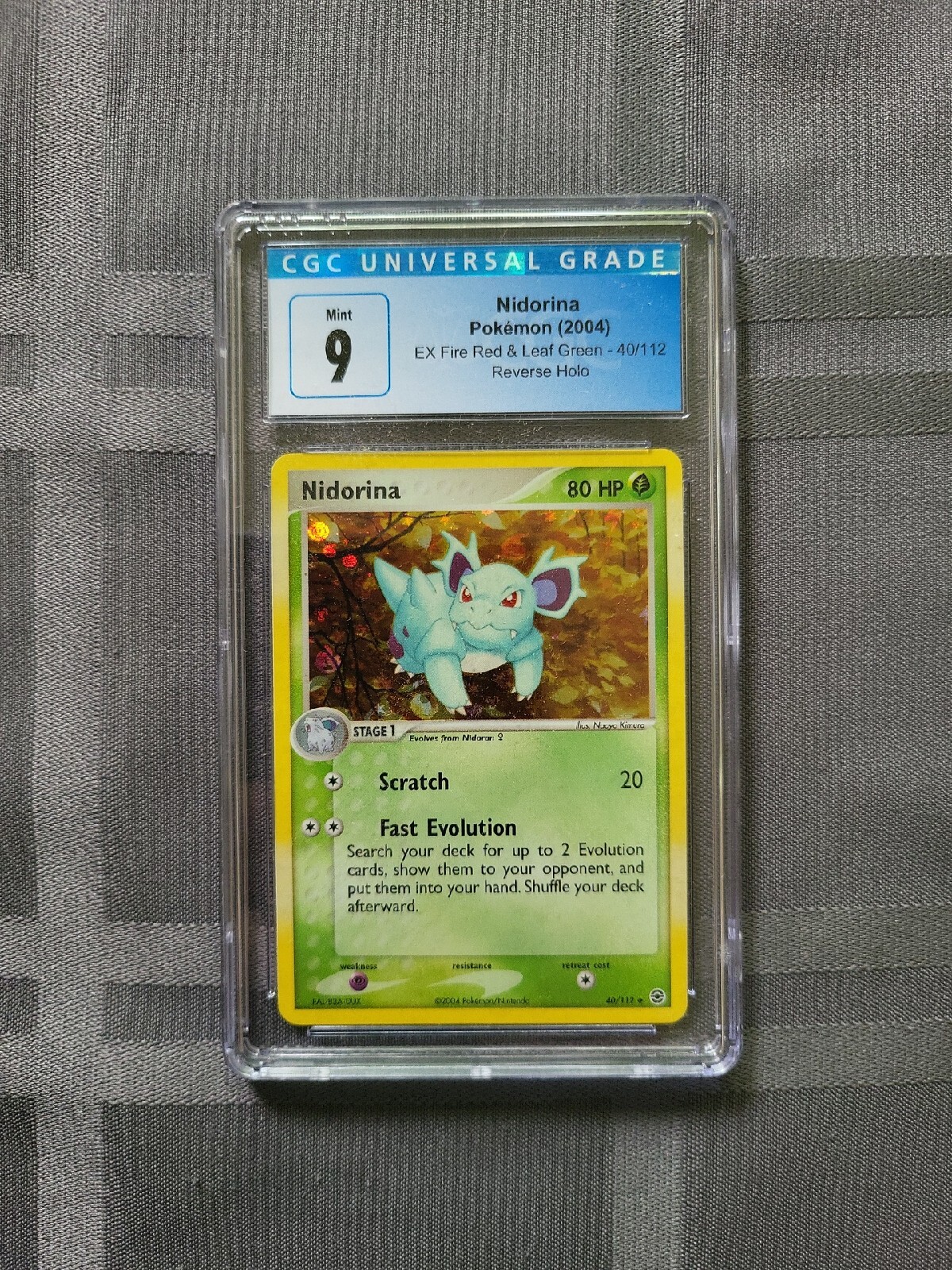 MINT Pokemon: Nidorina Rev HOLO 40/112 EX Fire Red & Leaf Green - CGC 9 - D17
