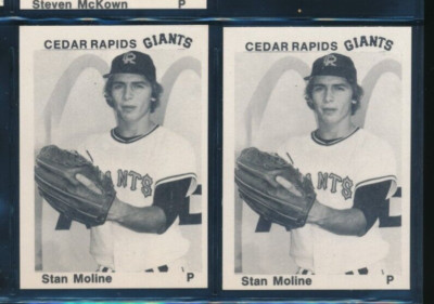 Lot (2) 1976 TCMA Stan Moline Cedar Rapids Giants McDonald's (HV69