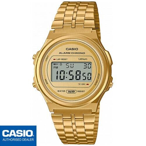 CASIO A171WEG-9AEF⎪A171WEG-9⎪ORIGINAL⎪VINTAGE ROUND⎪DORADO REDONDO⎪Gold