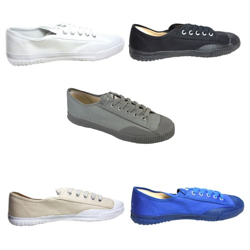 Scarpe Uomo basse in tela e gomma SHULONG Bianche,Nere,Grigie,Bluette o  Panna | eBay