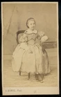 CDV Monvel à Orléans Enfant sage Mode enfantine vintage albumen print c.1866