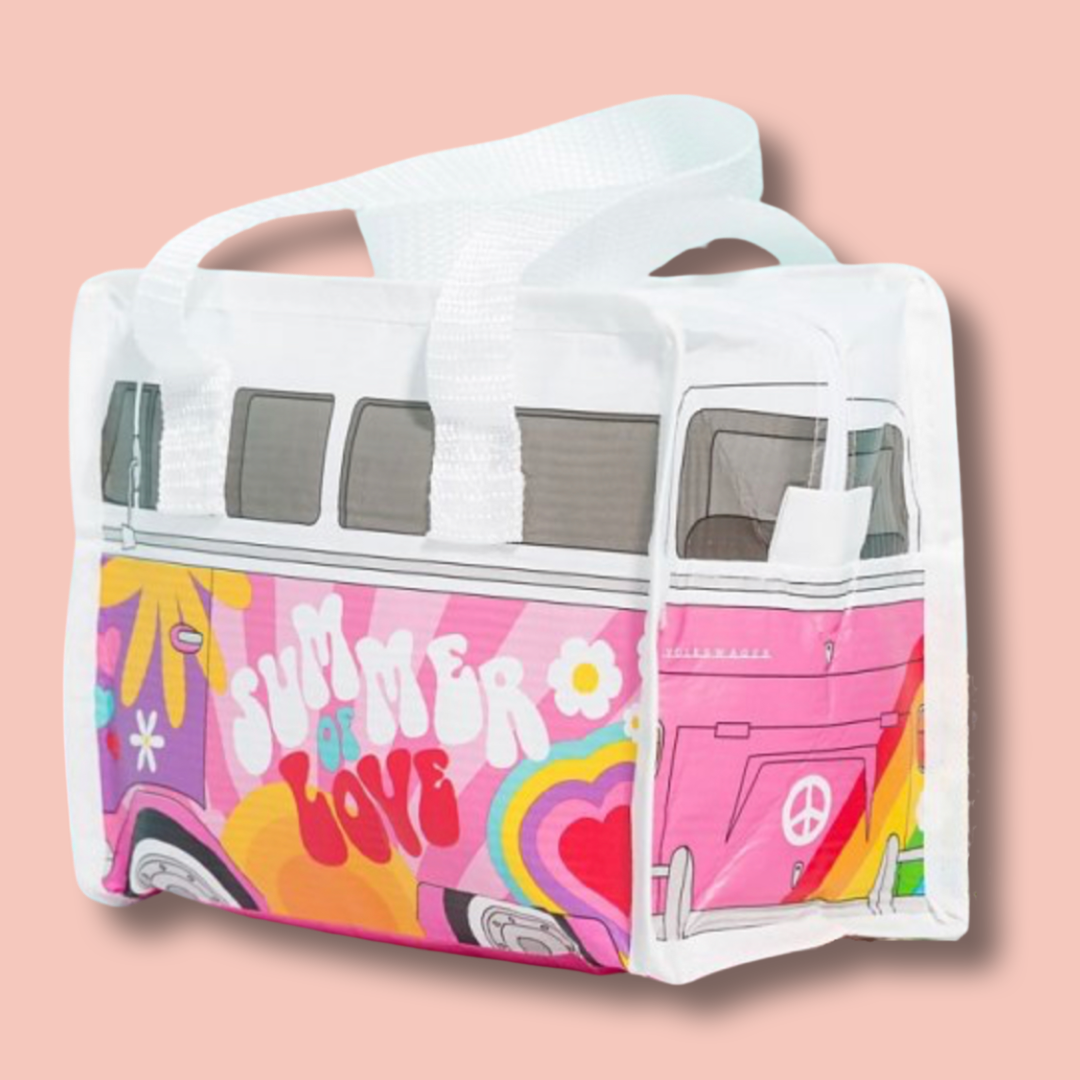 BRISA VW Collection - Volkswagen Insulated Cool-Warm Thermo Picnic Lunch Bag Box For Food In T1 Bus Design (Black & Red/25 Liters/6.6 Gallons - Foto 9