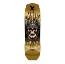 Powell-Peralta Andy Anderson Deck, Gold Foil, Shape 290, MAPLE 9.13"