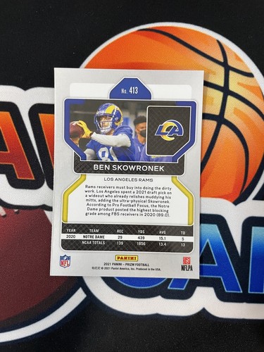 2021 Panini Prizm Ben Skowronek #413 RC Rookie Card - Picture 2 of 2