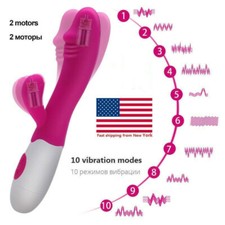 Powerful Waterproof Female Massager Adult Hand Vibrater for Women Double Head US