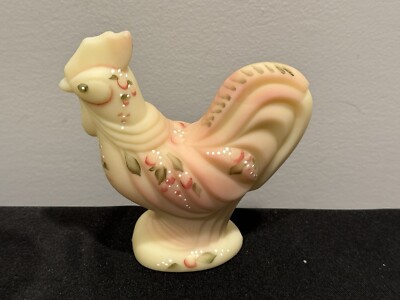 Fenton Uranium Burmese Hen Rooster Painted | eBay