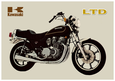 KAWASAKI Poster KZ750 LTD Z750 Four 1980 1981 1982 1983 1984
