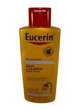 Eucerin Skin Calming Body Wash Gentle For Dry Itchy Skin 16.9 Fl Oz Large New