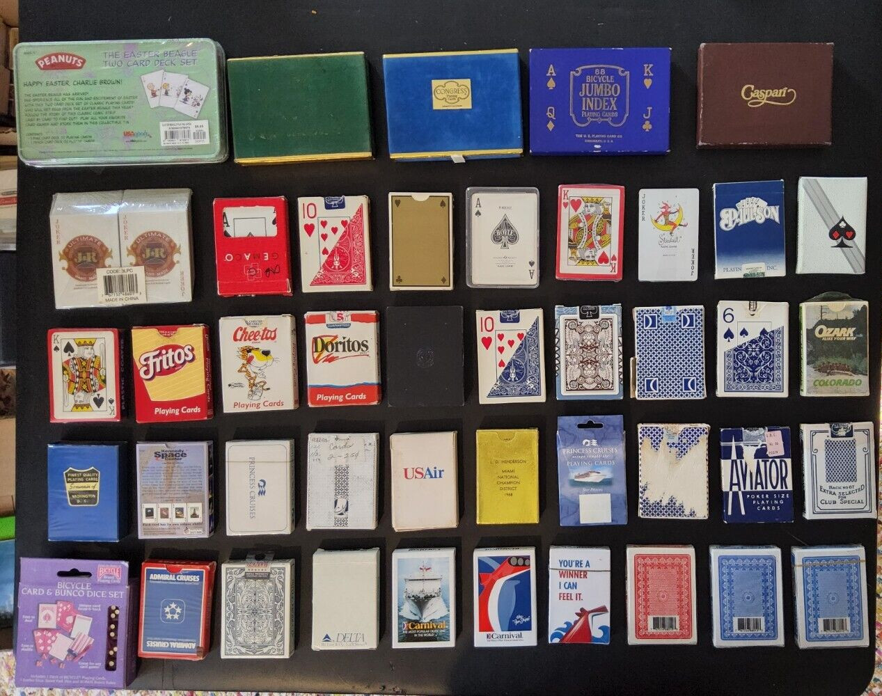 Lot of 50 full decks of playing cards. Used, sealed USPCC Pinochle vintage etc 7