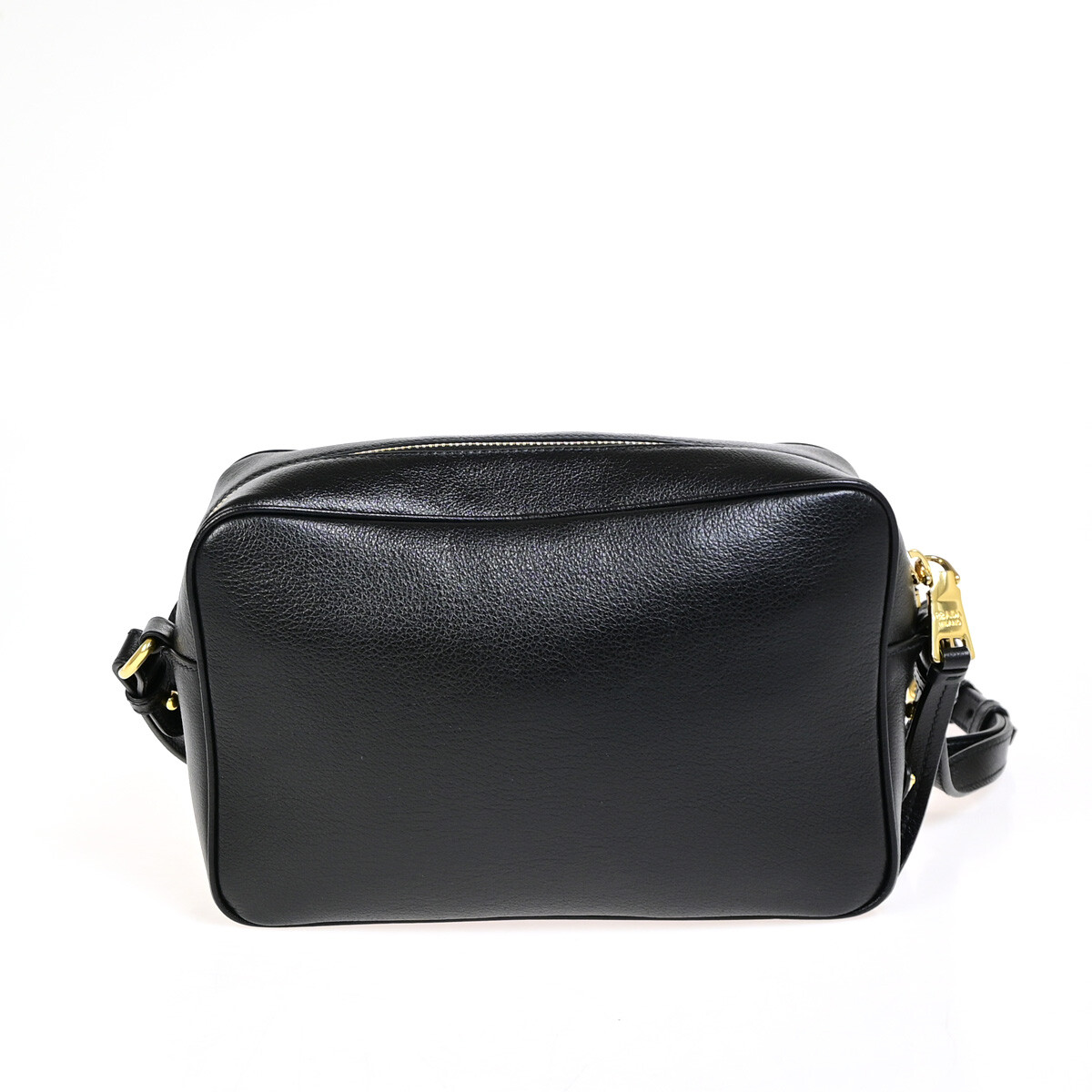 PRADA MILANO Embossed Logo Crossbody Shoulder Bag Leather